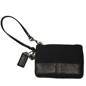 {Coach} Black Sparkle Wristlet